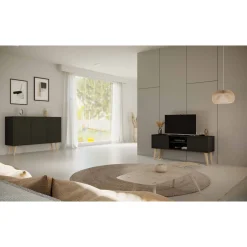 TV-taso Kocot 120 cm Toronto musta