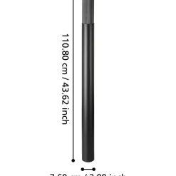 Ulkopylväsvalaisin Eglo Salle E27 110 cm musta