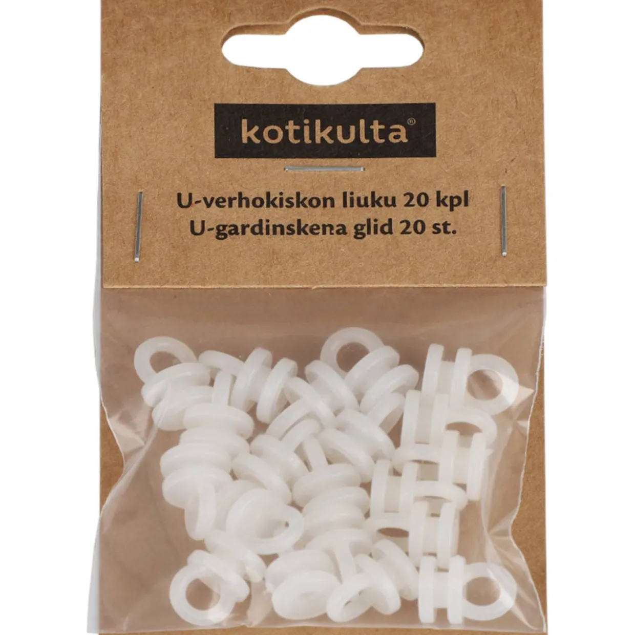 U-pyöröliuku Kotikulta 20 kpl valkoinen