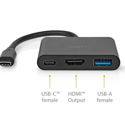 USB-moniporttisovitin Nedis USB 3.2 Gen 1