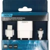 USB-verkkolaturi Energy+ 2,1 A + Micro-USB kaapeli