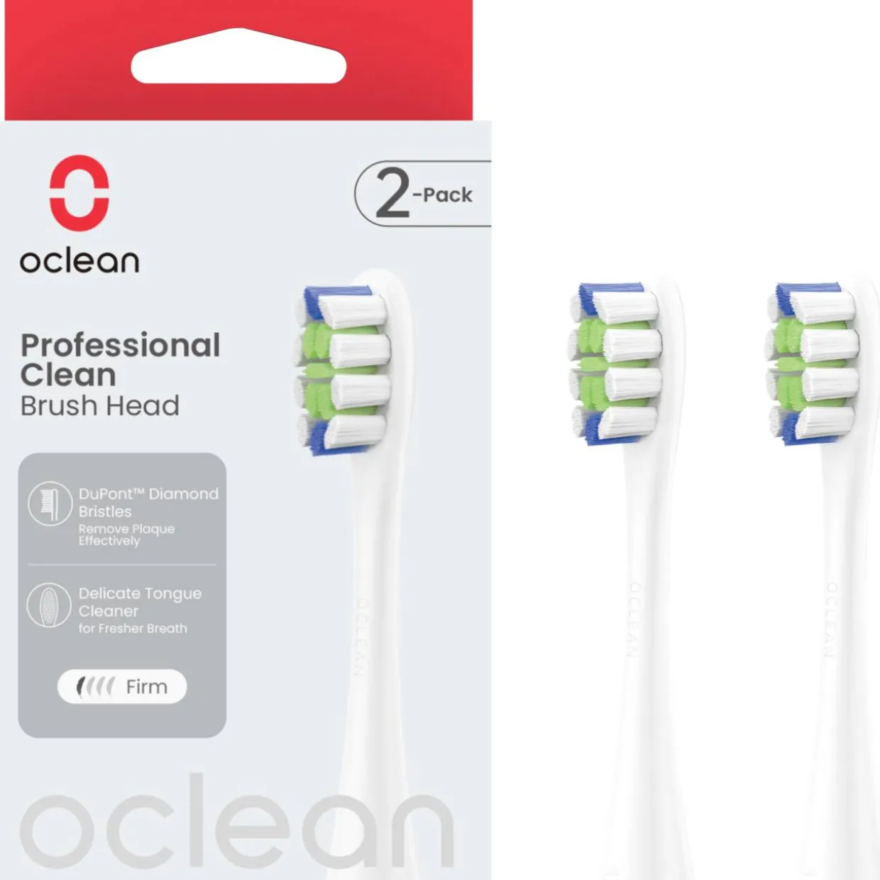 Vaihtoharja Oclean Professional Clean 2 kpl, valkoinen