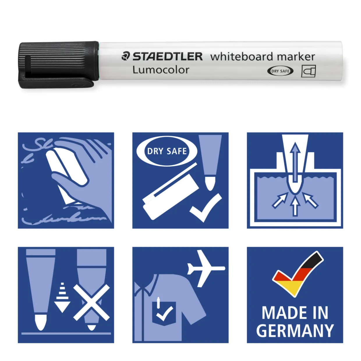 Valkotaulutussi Staedtler Lumocolor musta