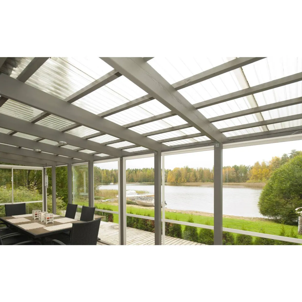 Valokate Keraplast PC Sun trapetsilevy 0,8 mm kirkas 1040 x 4000 mm