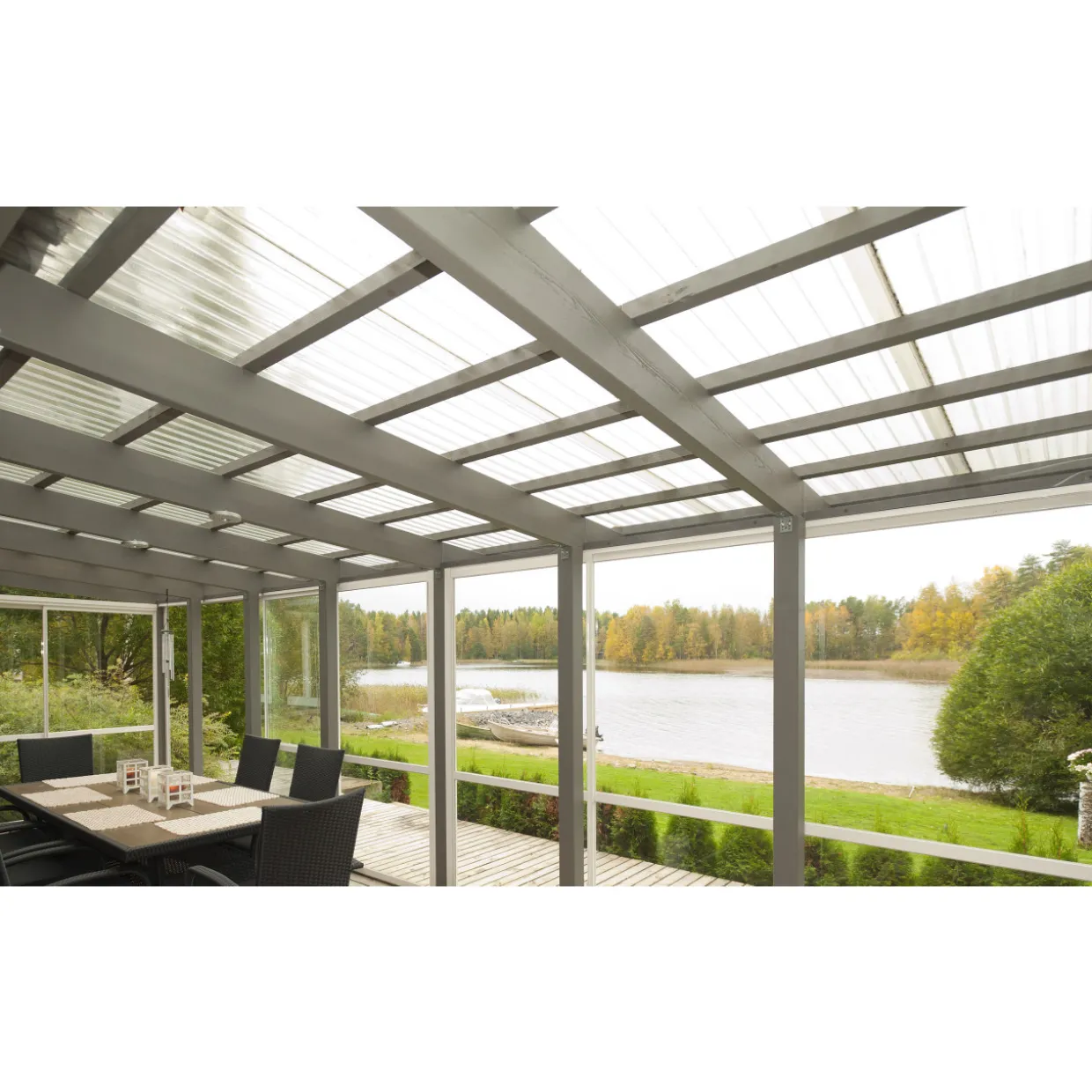 Valokate Keraplast PC Sun trapetsilevy 0,8 mm kirkas 1040 x 3000 mm