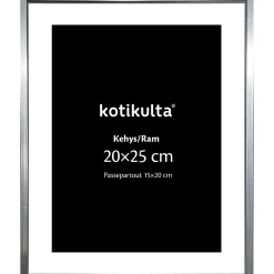 Valokuvakehys Kotikulta 20 x 25 cm alumiinia hopea
