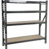 Varastohylly metallia, 4 MDF tasoa/600 kg, 180 x 180 x 50 cm
