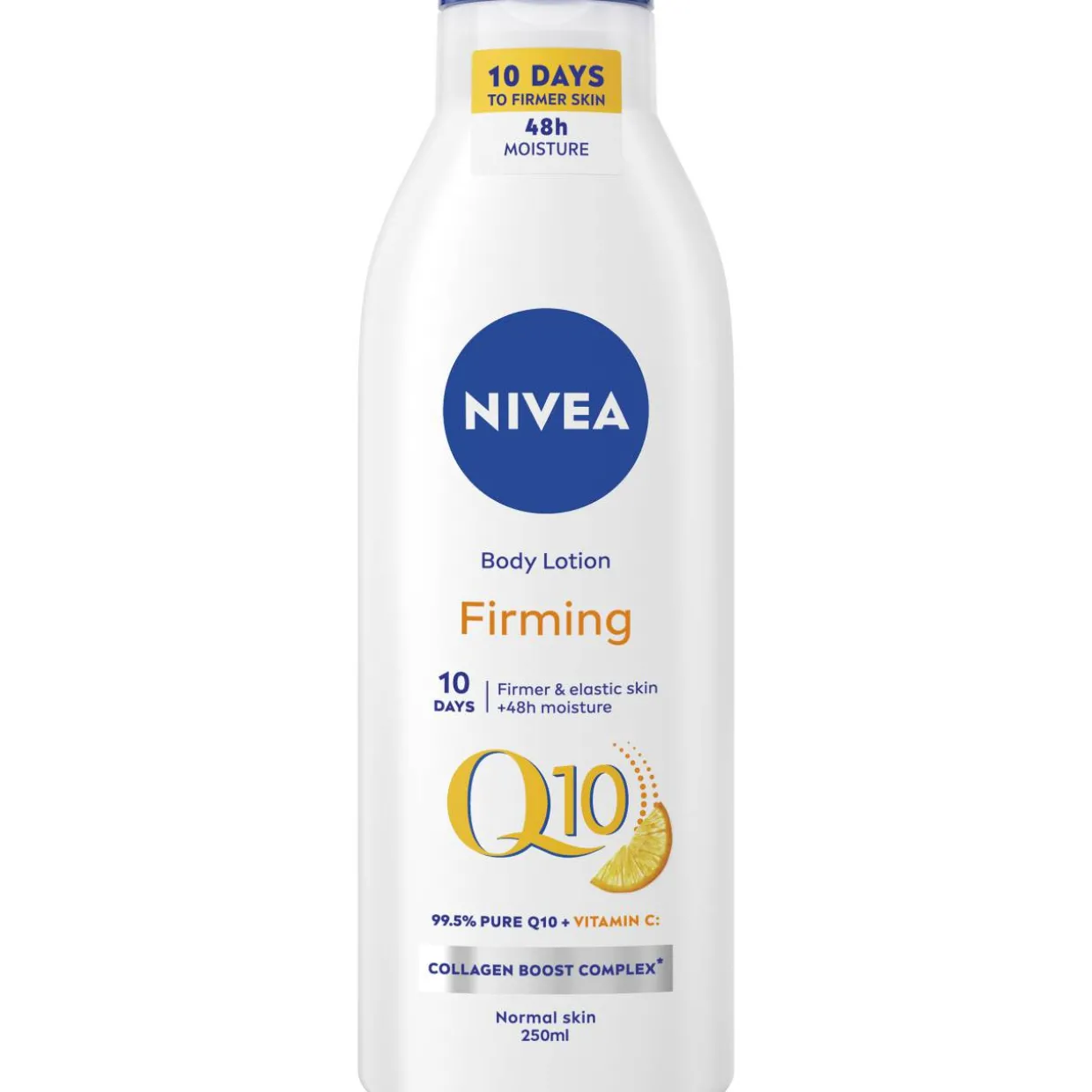 Vartaloemulsio Nivea Q10 250 ml Firming normaalille iholle