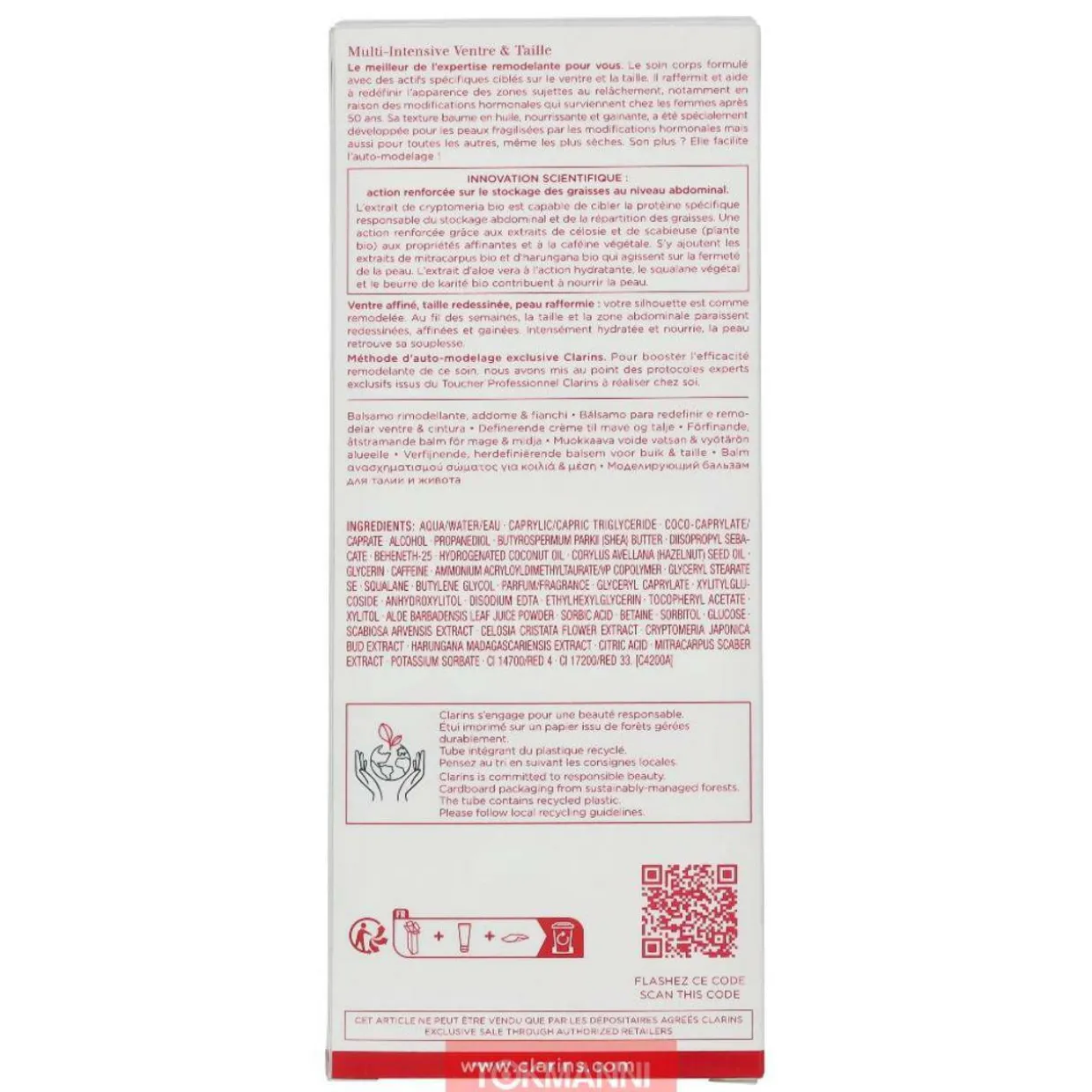 Vartalovoide, Clarins 200 ml Multi-Intensive Super Restorative