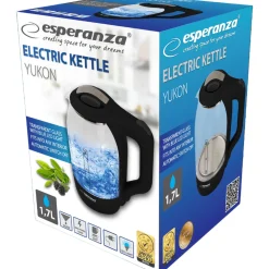Vedenkeitin Esperanza LED-valolla 1,7 l