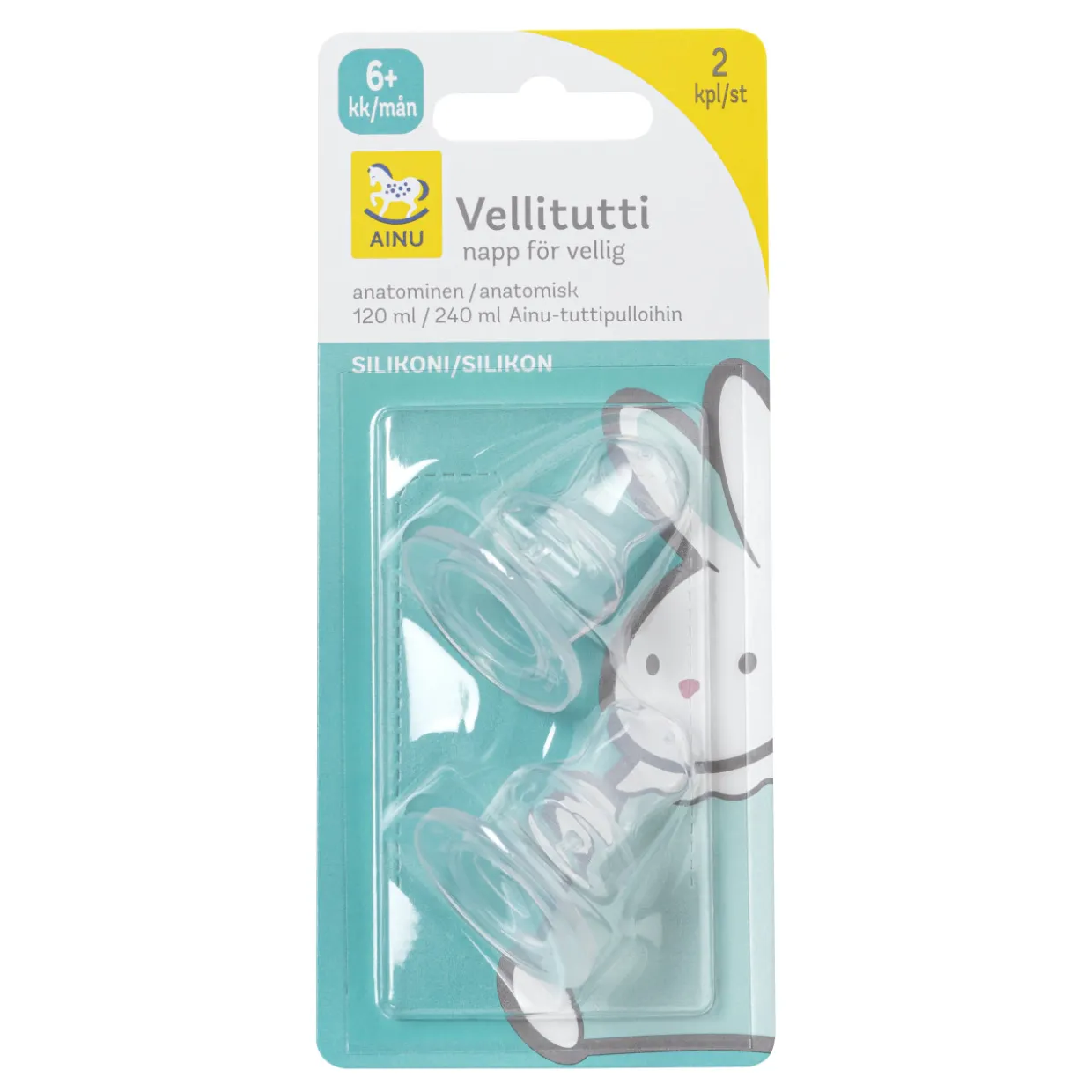 Vellitutti 2 kpl silikoni