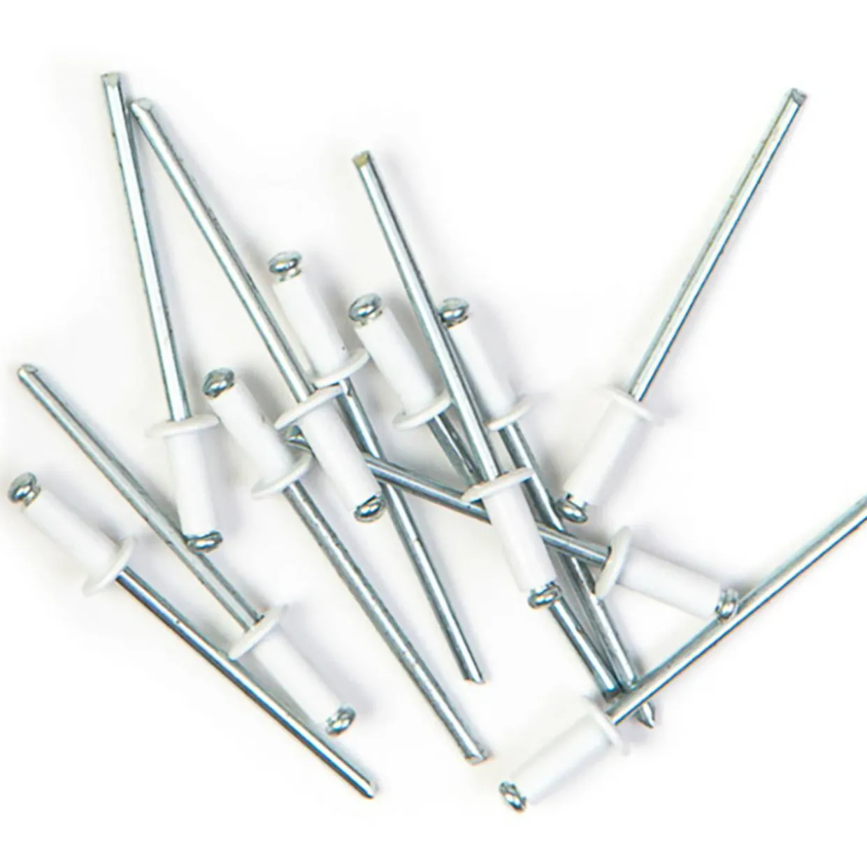 Vetoniitti alumiini/teräs valkoinen kupukanta 3,2 x 8 mm, 50 kpl