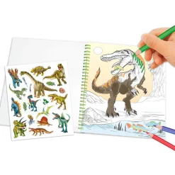 Värityskirja Dino World paljettisilmä