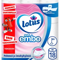 WC-paperi Lotus Soft Embo 18 rl